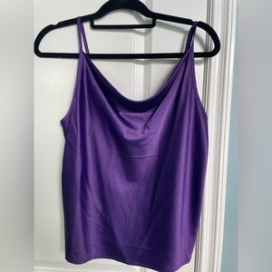 Purple satin tank